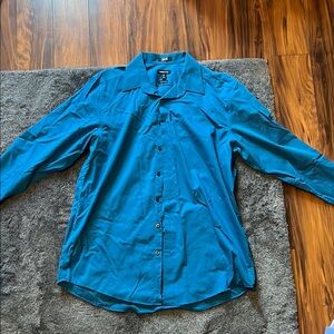 Claiborne Men's Casual Button Down Shirt - Blue